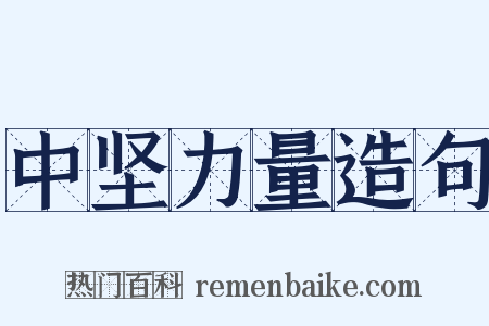 中坚力量造句是什么意思的图片
